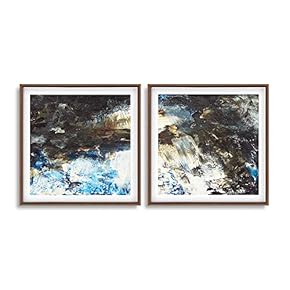 Framed Canvas Wall Art for Living Room, Bedroom Abstract Theme Canvas Prints for Home Decoration Ready to Hang - 16"x16"x2 Panels