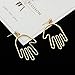 JIEPING Funny Creative Hollow Hand Shaped Dangle Earrings