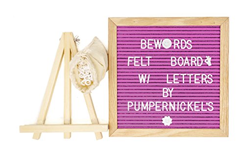 image for Bewords Changeable Letter Board 10 x 10 with Felt Board Letters, Mount