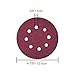 Paxcoo 100 Pcs 5 Inch 8 Holes Sanding Discs 40/60/ 80/100/ 120/180/ 240/320/ 400/800 Grit Hook and Loop Sandpaper for Random Orbital Sander