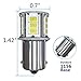 LUYED 5 x 800 Lumens 9v-30v 1156 1141 1003 5630 18-EX Chipsets Led Bulb Used for Back Up Reverse Lights,Brake Lights,Tail Lights,Rv Light,Xenon White