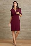 Fair Indigo Organic Fair Trade Split Neck Dress
