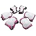 Kids Protective Gear, Kids Youth Knee Pads Elbow Pads Wrist Guards 3 in1 Adjustable Safety Gear for Roller Skating Cycling Skateboard Bike Scooter Rollerblade (Rose)