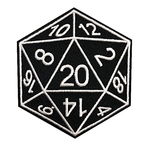 Miltacusa Stranger D&D Dice Embroidered Iron on Sew on Patch