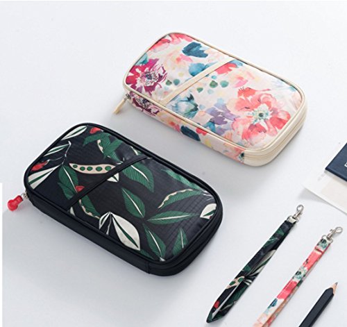 Travel Wallet Passport Holder Document Organizer Clutch Bag & Credit Card Bag, Security Pouch for Women (White)