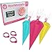Premium Piping Bags 50 PCS - Extra Thick Tipless Pastry Bags - 15 in. Icing Bags - Large Disposable Cake Decorating Bags with Frosting Bag Ties for Cakes Cupcakes and Cookies