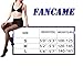 FANCAME Women's Shaping Pantyhose Ultra Sheer Control Top Silk Panty Hose Tights (Medium, Black)