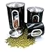 Kitchen Food Storage Canister Set - For Stainless Steel Organization Canisters Set of 3 Containers, with Airtight Lid, Great for Home Kitchen Counter Storage and Decor