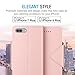 Maxboost iPhone 8 Plus Wallet Case [Folio Style] [Stand Feature] mWallet Apple iPhone 8 Plus/iPhone 7 Plus [Rose Gold] Protective Credit Card Leather Cover [Card Slot+Side Pocket] Magnetic Closure