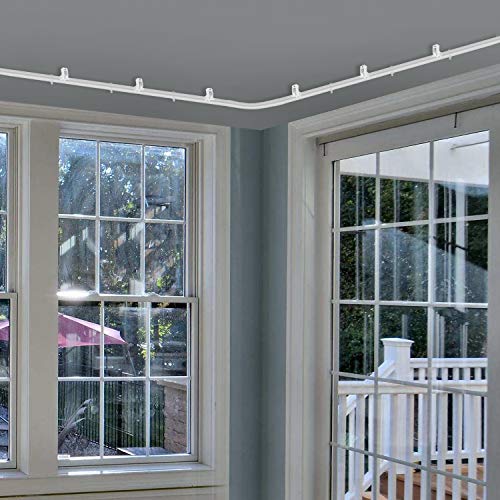 Ceiling Curtain Track, Ceiling Track Mount for Curtain Rail, Flexible Bendable Straight Curved