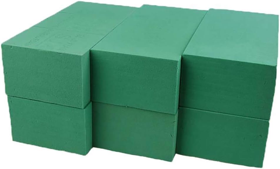 6PCS Foam Bricks Green Floral Styrofoam Blocks for Floral