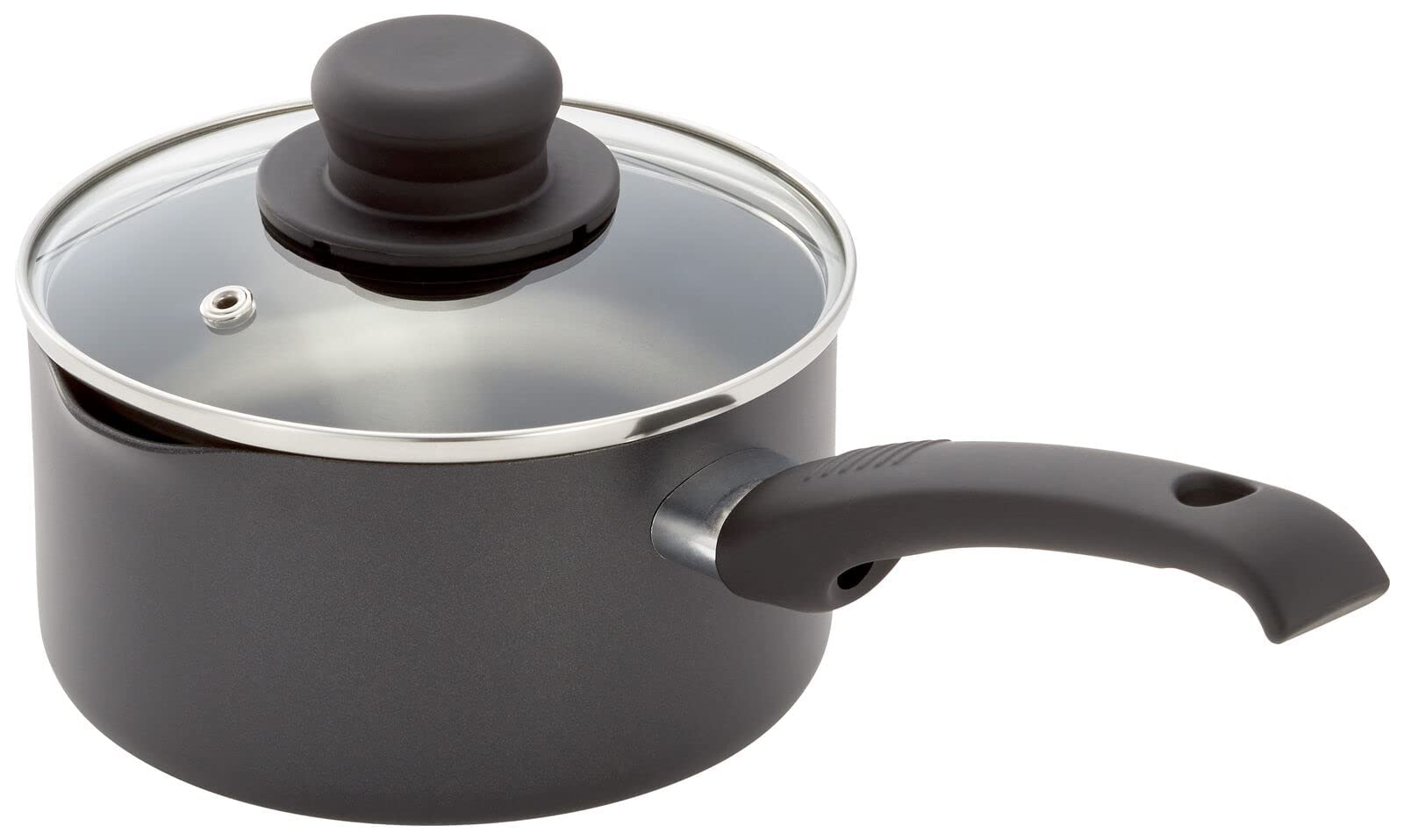 Judge Just Cook Teflon Non-Stick 16cm 1.2L Saucepan with Glass Lid, Induction Ready - 5 Year Guarantee — image 1