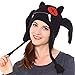Simplicity Knit Pilot Party Animal Beanie Hat with Ear Flaps and Tassel, Bat