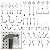 TUPARKA 81Pcs Pegboard Hooks Assortment Peg Hook Organization with Peg Locks
