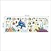 Removable Creative DIY 3D The World Under Sea Wall Decals for Kids Room Bedroom Nursery Room Cute Fish Blue Dolphin Seagrass Coral Wall Art Decor Decal Stickers for Window Bathroom Classroom