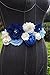 nania maternity pregnancy sash for Mon to be baby shower sash flower sash (Royal blue)