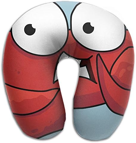 Multifunctional Neck Pillow Red Crab U-Shaped Soft Pillows Convertible Portable For Reading,Sleeping On Airplanes,Train,Car,and Travel