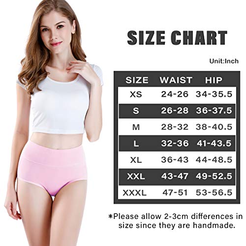 image for wirarpa Women's 2 Pack Cotton Underwear High Waisted Full Coverage Bri