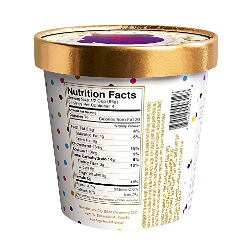 Halo Top, Birthday Cake Ice Cream, Pint (Pack of 8 )