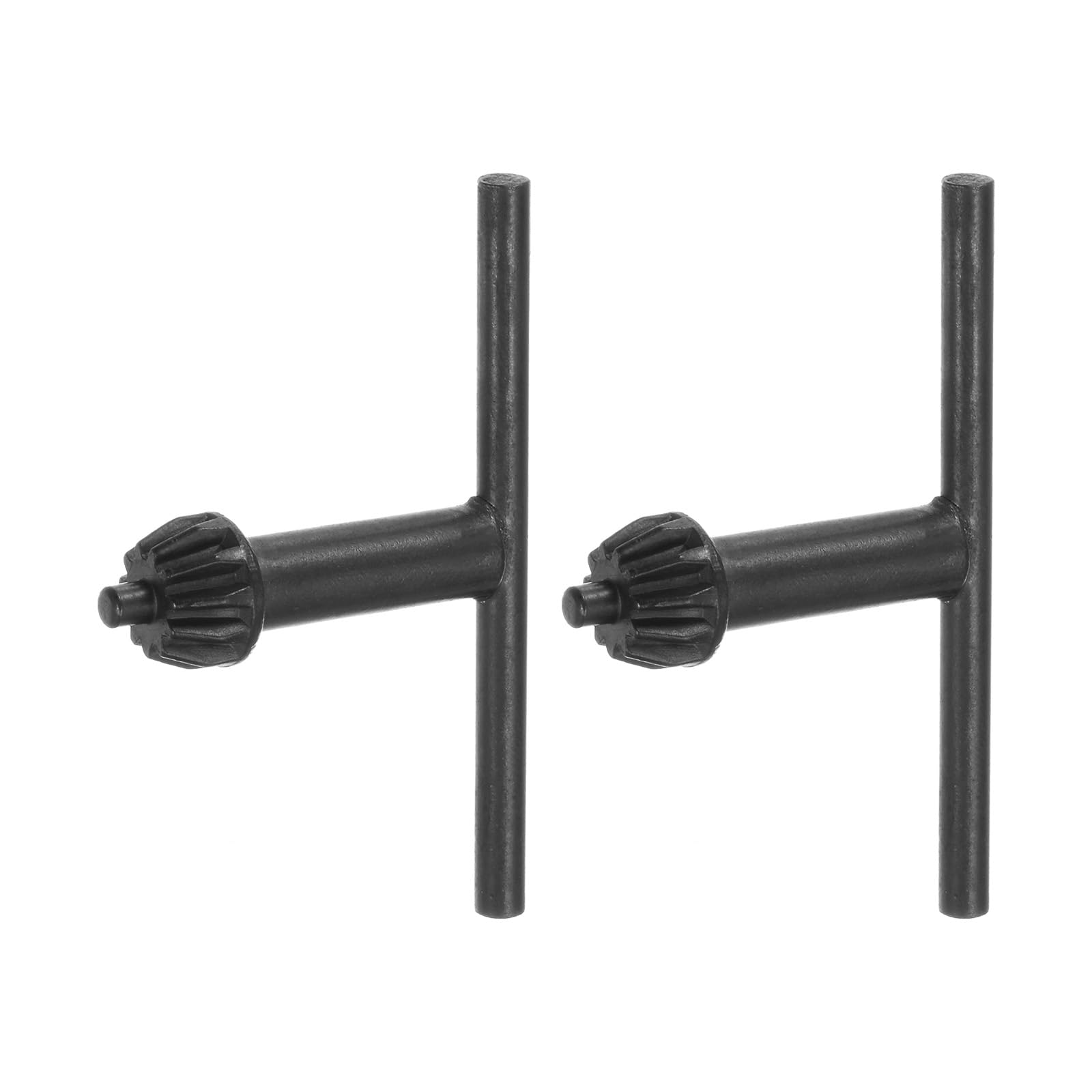 Photo 1 of uxcell Chuck Key 3mm Key 11 Teeth for 0.3-4mm Drill Chuck Black 2pcs