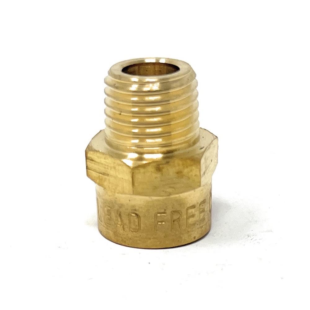 G Thread (Metric BSPT) Male to NPT Thread Female Pipe Fitting Adapter - Lead- Adapter (1/4" x 1/4" (1 Piece))