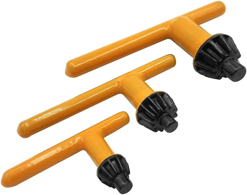 Mesee 3 Packs Drill Chuck Key Set Universal T Shaped Drill Press Wrench