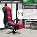 X Rocker 2.1 Sound Wireless Bluetooth 4 Speaker Video Gaming Chair, with Pedestal Base and High Tech Audio, Subwoofer, Breathable Mesh, Padded Armrest, 5129101, 32.3