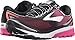 Brooks Women's Ghost 10 Black/Pink Peacock/Living Coral 8 D US