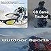 KEMIMOTO Polarized Motorcycle Glasses, Riding Goggles with 4 Lens Kit for Outdoor Activities