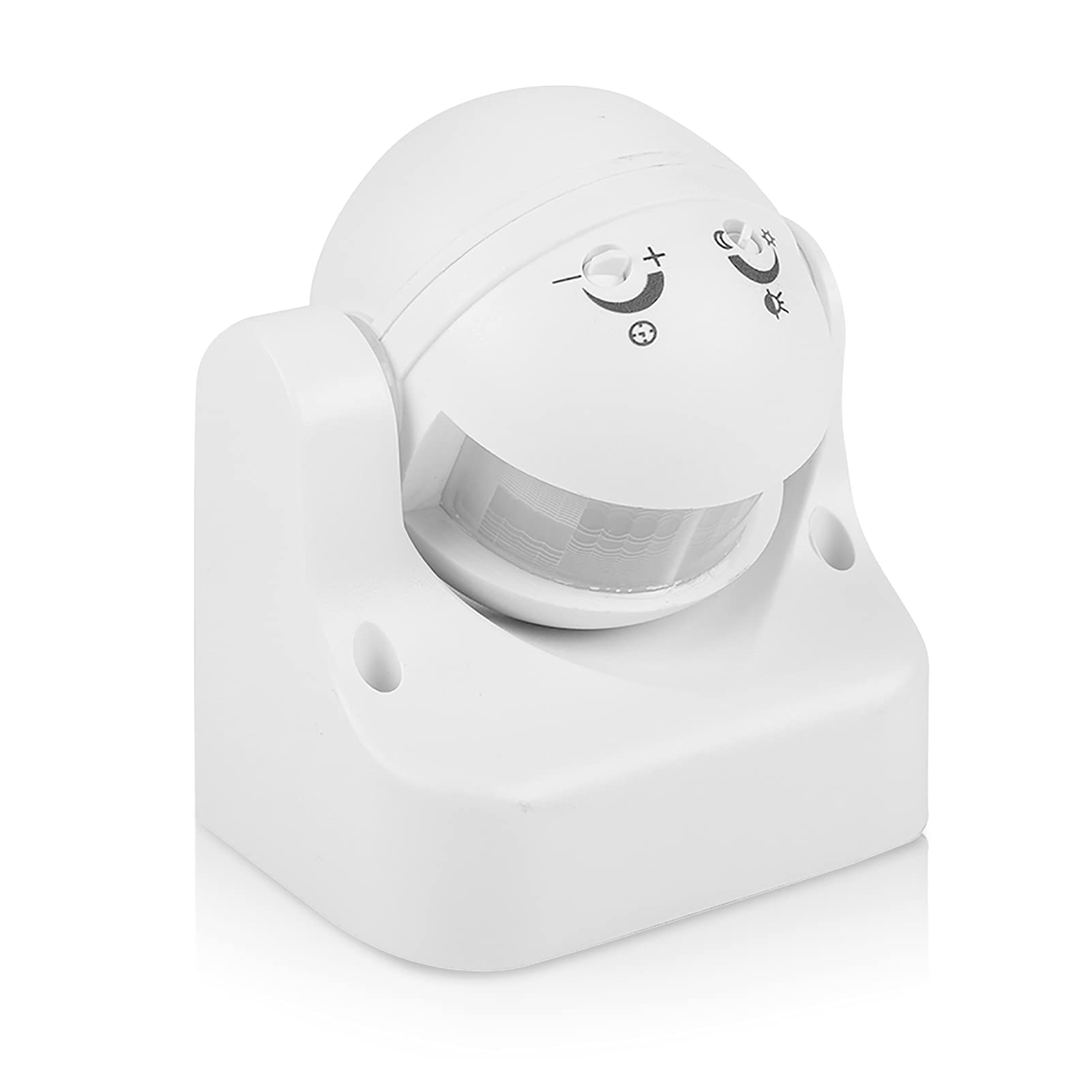 Infrared Sensor Switch IP44 Outdoor PIR Security Motion Sensor with Waterproof,Dust-proof,180 Degree Induction Angle,Super Long Induction Distance 15 m(White)