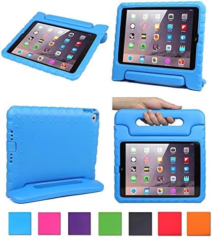 iPad Air 2 Case, iPad Air 2 Cover, DeeMall Multi Function Child/Shock Proof Kids Cover Case with Stand/Handle for Apple iPad Air 2 /iPad 6 Tablet - !Blue