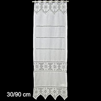 Fensterdeko Gardine Hossner | 90x30 cm H/B | weiß | 100 % Baumwolle