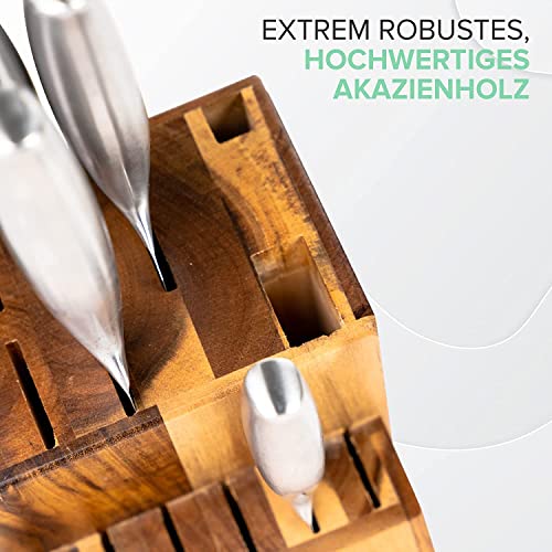 Knife Block Wood / Knife Holder Raf By Coninx | Knife Block Made Of High Quality Wood | Without Knives | (Accacia)