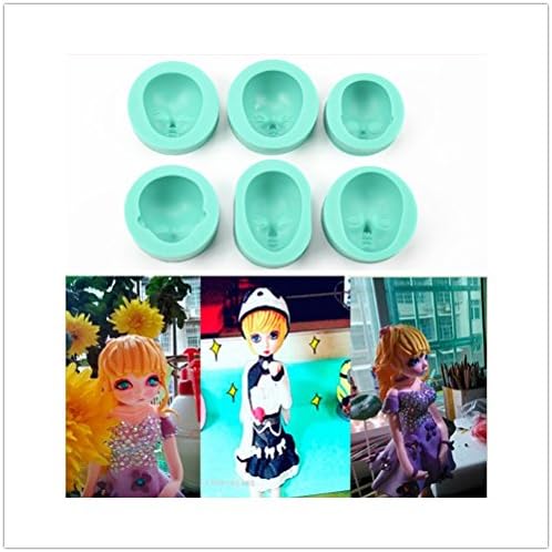 TANGCHU Silicone Cake Mold Face Shape Fondant Moulds Cake Decorating Baking Tools Green
