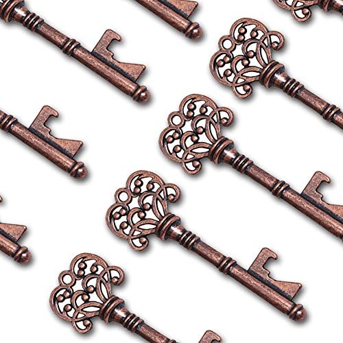 Hapwedding Distinctive Key Shaped Bottle Opener for Classical Wedding and Traditional Festival Decoration (60PCS)