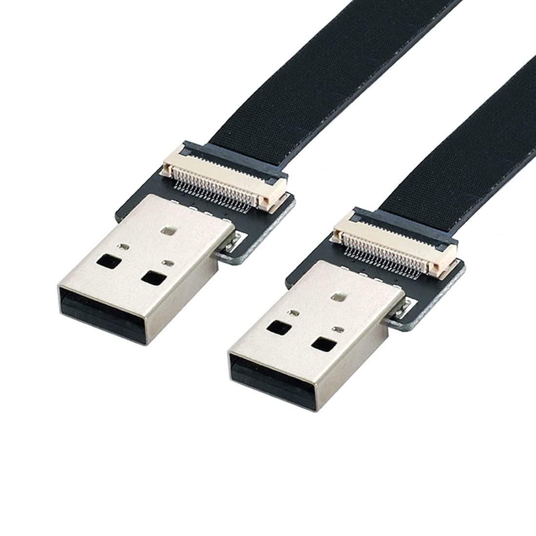 ChenYang CY Flat Slim FPC USB 2.0 Type-A Male to USB 2.0 Type-A Male Data Cable for FPV & Disk & Scanner & Printer 100CM