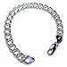 Milano Chains .925 Sterling Silver Italian Double Link Charm Bracelet 5 mm Strong And Sturdy Links with Lobster Claw