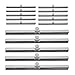 MonkeyJack 15x 19cm Metal Purse Frame Wallet Clasp Bag Making Supplies with Screws - silver
