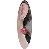 Cherry Earrings for Women 3D Red Crystal Simulation Cherry Drop Earrings Sweet and Lovely Light Weight Fruit Earrings Tassel Earrings Jewelry