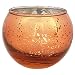 Just Artifacts Round Mercury Glass Votive Candle Holder 2-Inch (Speckled Copper, Set of 25) - Mercury Glass Votive Candle Holders for Weddings and Home Décor