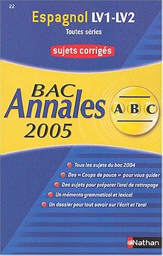 Download Espagnol LV1-LV2 toutes séries : Sujets corrigés PDF
