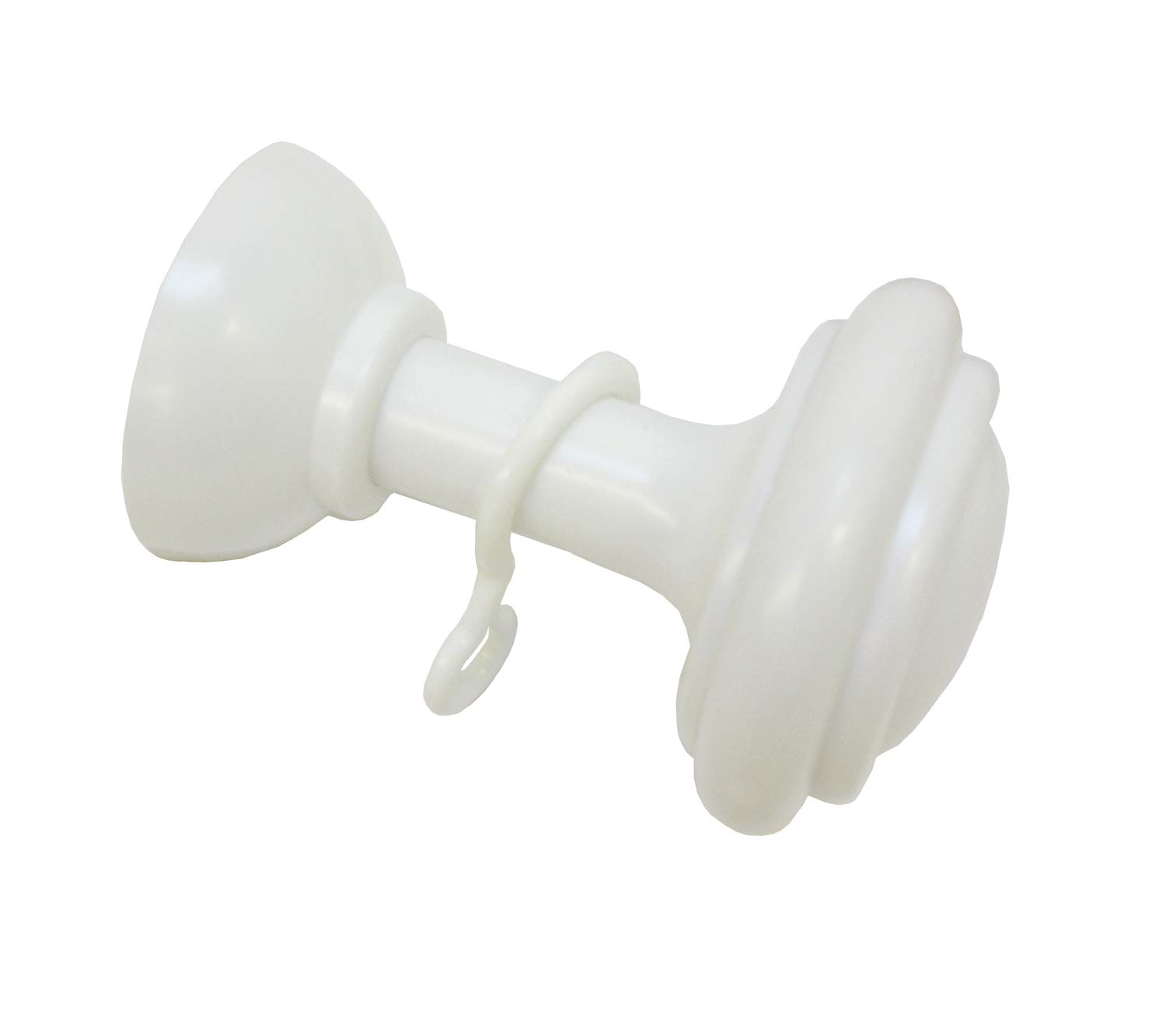 Gardinia White Plastic Scarf Holder with 2 Hooks 8cm Length