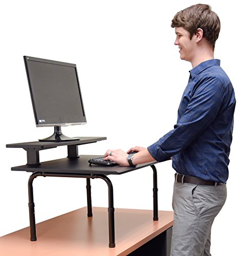 Standing Desktop Converter with Monitor Shelf - Convert your Desk to a
Standing Desk in Seconds! Sit to Stand Desk Converter