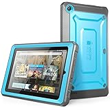 Fire 7 Case, SUPCASE [Heavy Duty] Case for 2015 Release Amazon Fire 7 Tablet [Unicorn Beetle PRO Series] Rugged Hybrid Protective Cover w Builtin Screen Protector Bumper (Blue/Black)
