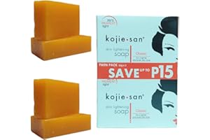 Kojie San Skin and Body Soap – Original Kojic Acid, Dark Spot Remover Soap Bar with Coconut & Tea Tree Oil – 65g x 4 Bars