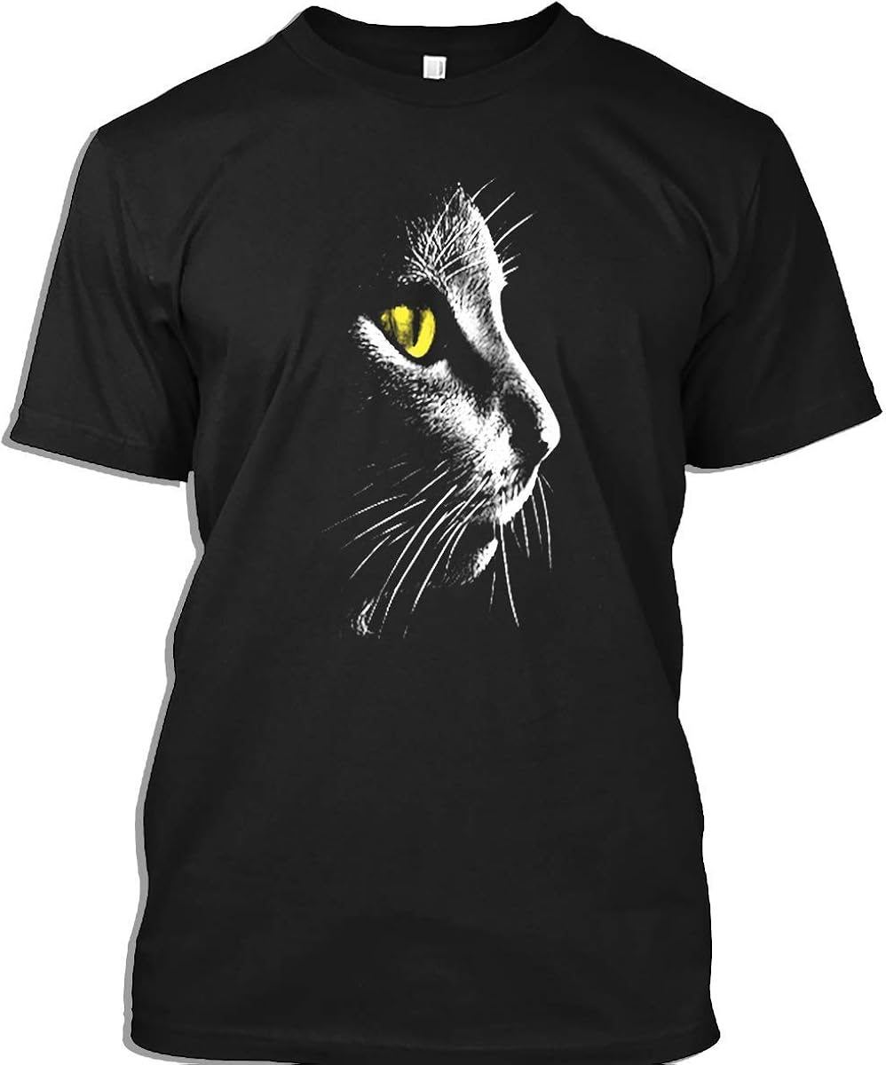Funny Cat Tshirt Black Cat Shadow TShirt for Men Women