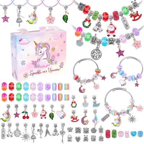 ELLENER Gifts for Girls Age 6-8 8-10,Bracelet Making Kit,Girls Toys,Gift Basket That Inspires Creativity and Individuality and is Fun to Play with Friends Create a Unique Gift for Your Friend