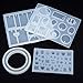 TOODOO Resin Casting Molds and Tools Set, Include Assorted Styles Silicone Molds, Stirrers, Droppers, Spoons, Hand Twist Drill and Screw Eye Pins for Pendant Jewelry Making, 125 Pieces Totally