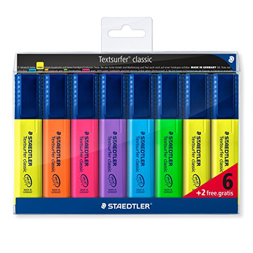 Staedtler 364 wp8 textsurfer highlighters - wallet of 8…