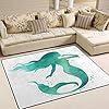 ALAZA Mermaid Watercolor Silhouette Area Rug Rugs for Living Room Bedroom 7' x 5'